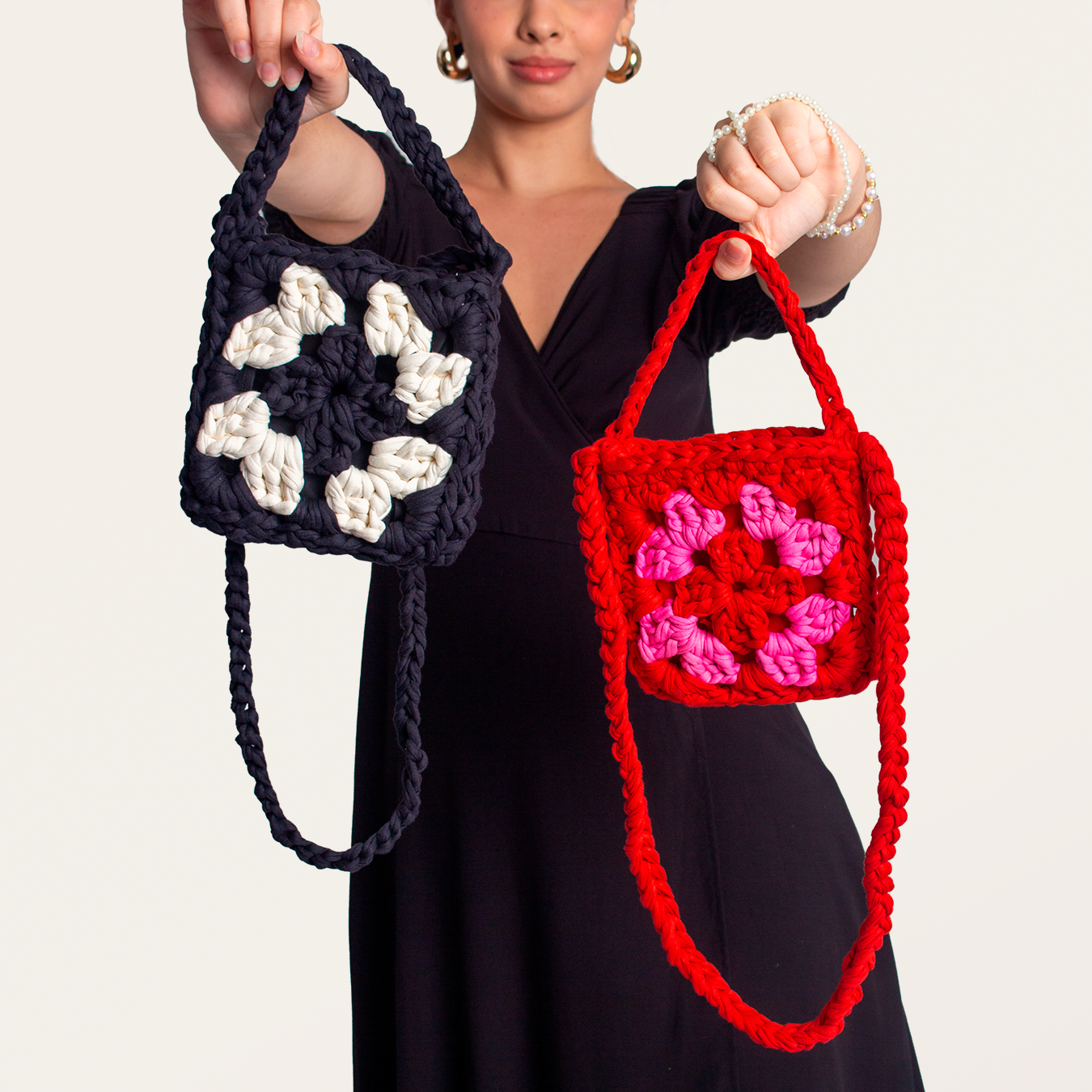 Bolsa Audrey de Crochê