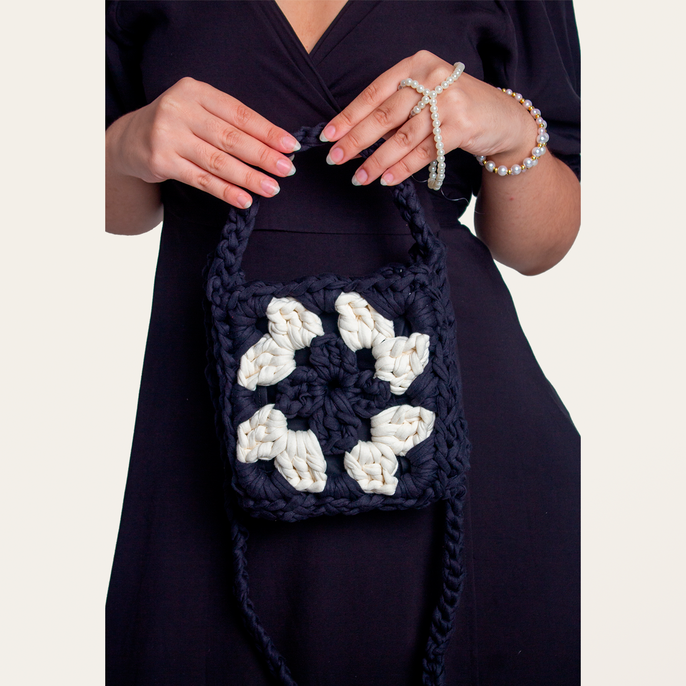 Bolsa Audrey de Crochê