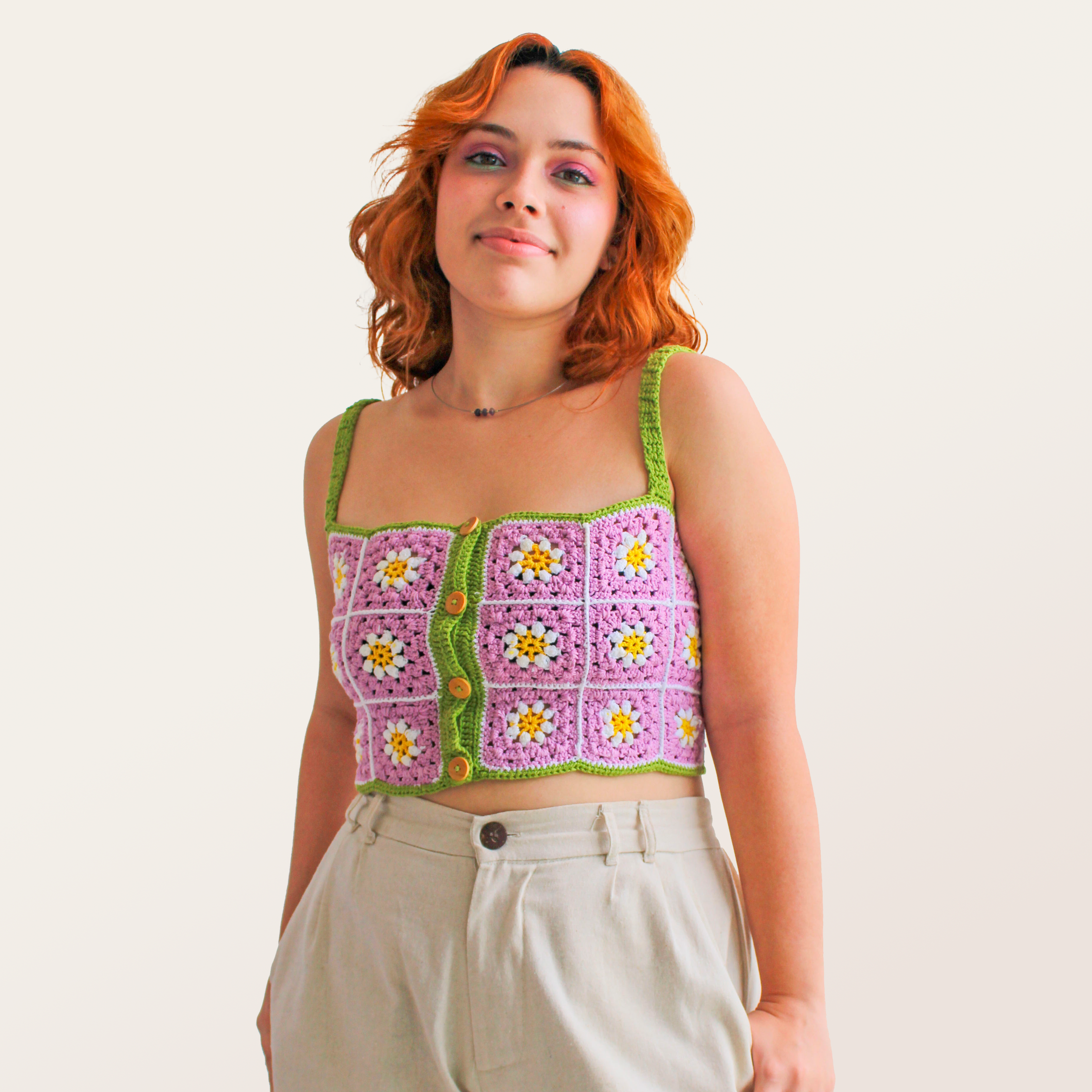 Cropped de Crochê Lua Crescente