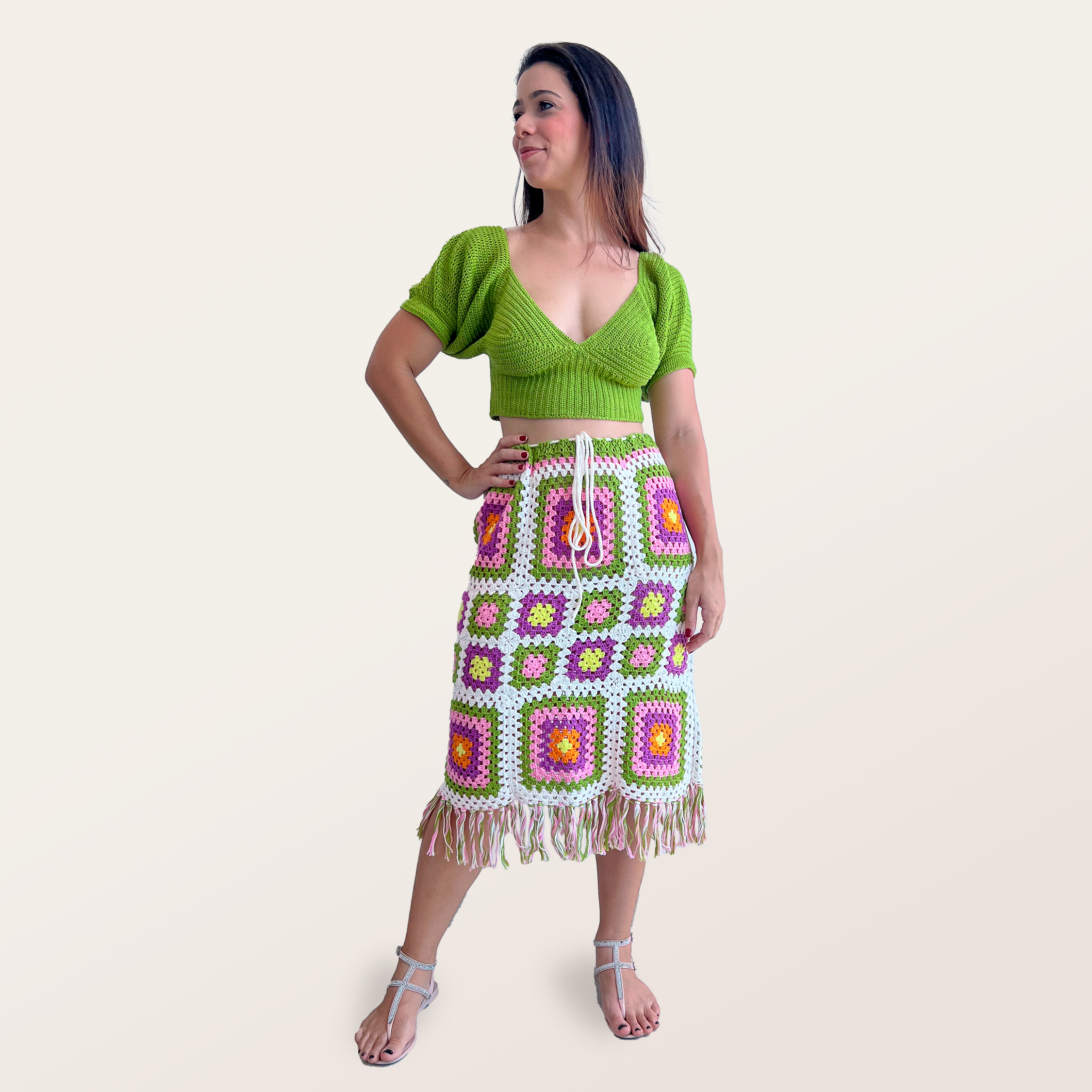 Saia de Crochê Belle de Jour