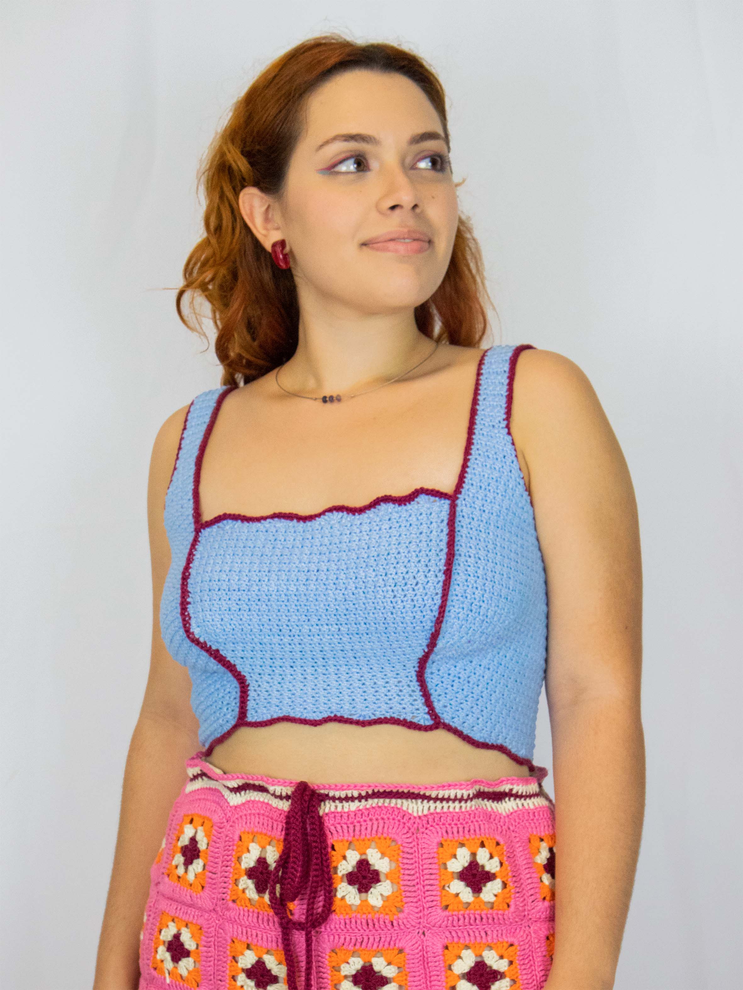 Cropped de Crochê Algodão Doce